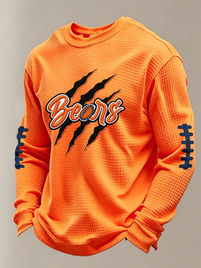 Men'S Football Printed Waffle T-Shirt