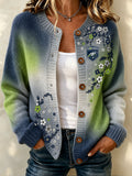 Women's American football knit cardigan