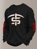 Men'S Football Printed Waffle Sweatshirt