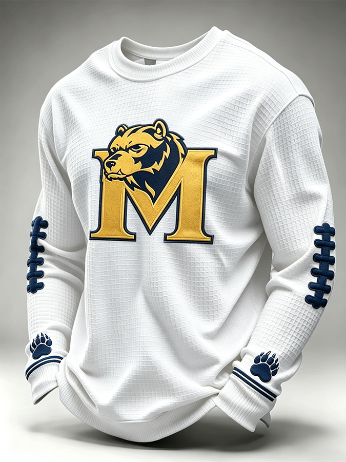Men'S Rugby Printed Waffle T-Shirt