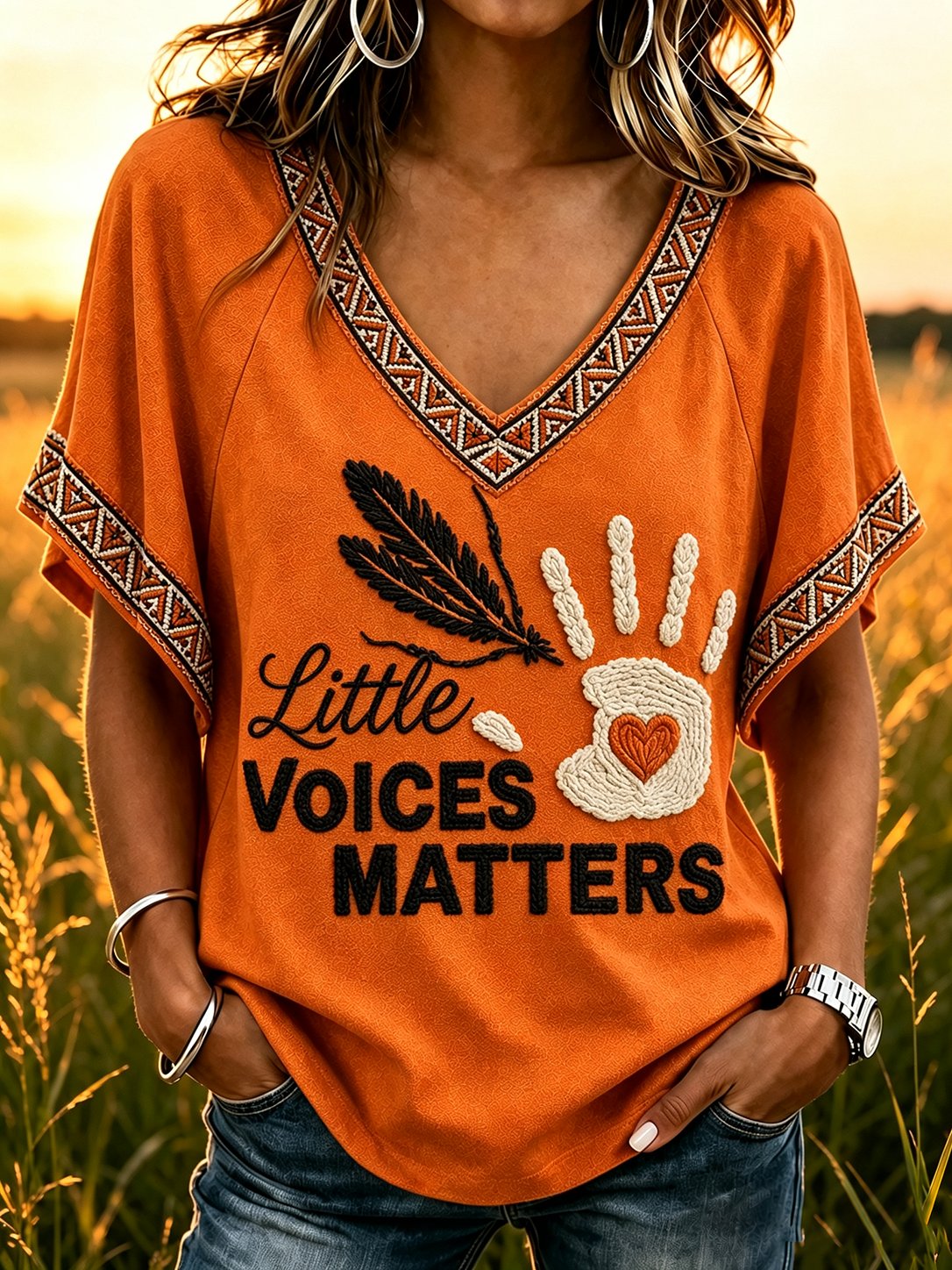 Women's National Day For Truth And Reconciliation Printed Top