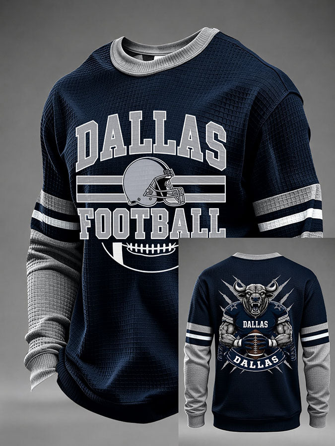 Men'S Retro Football Waffle T-Shirt
