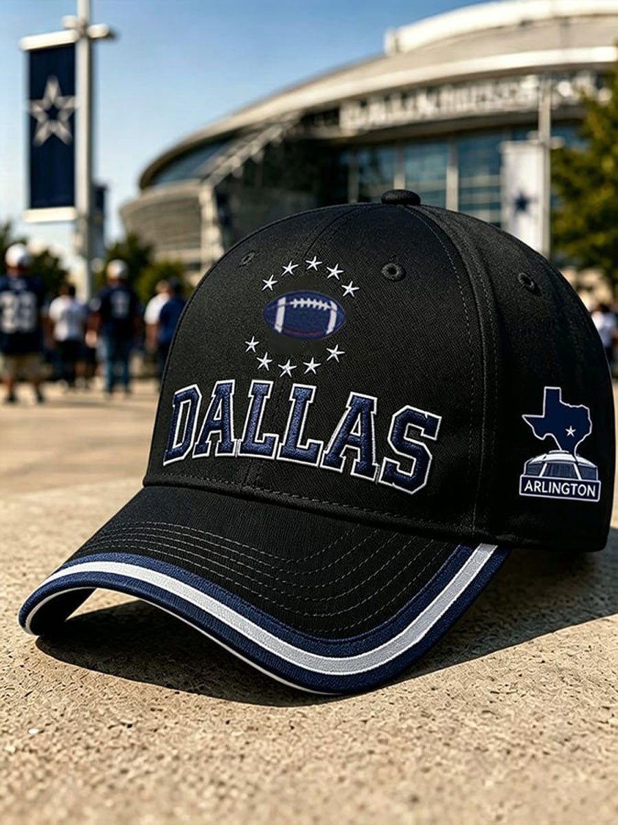 Neutral football printed casual hat