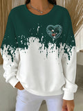 Women'S Football Print Casual Sweatshirt