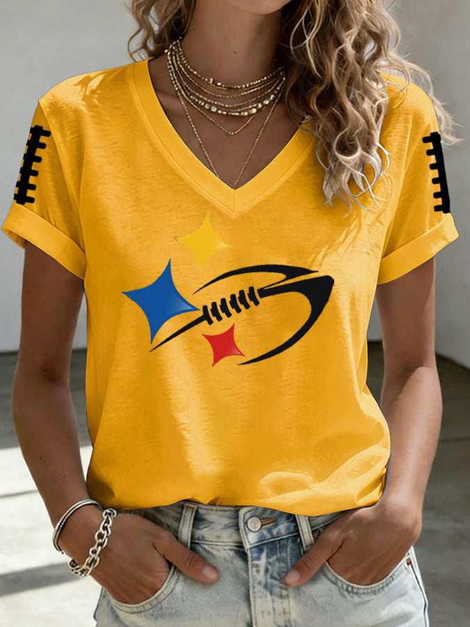 Women's Football Printed Casual Sweatshirt