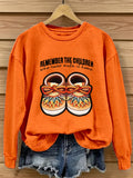 Women's Orange Shirt Day Print Sweatshirt
