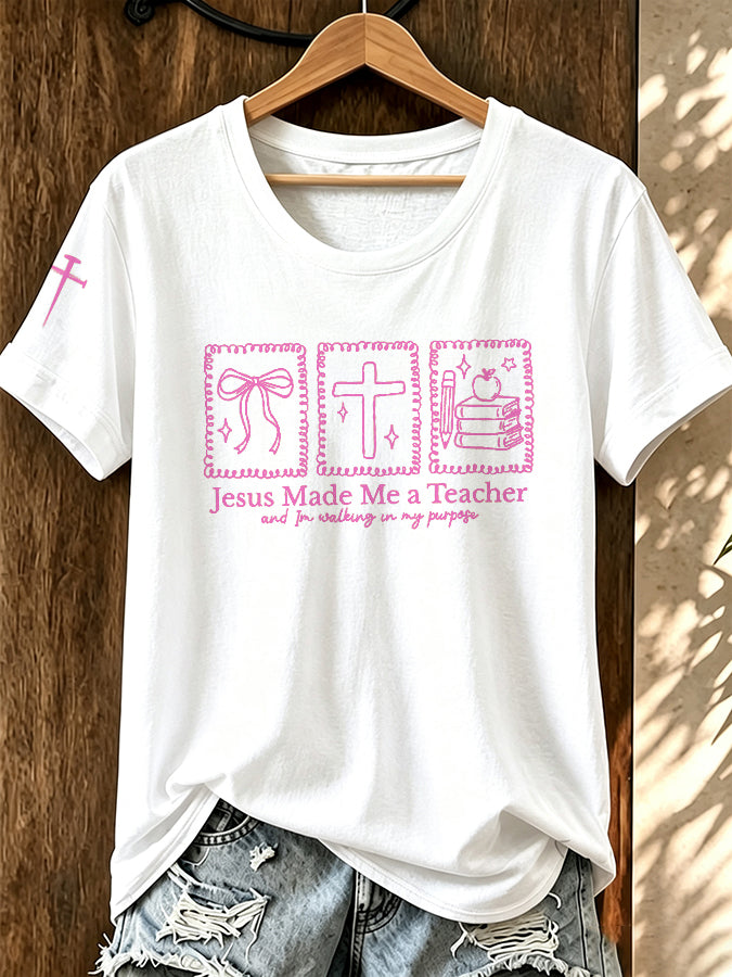Women'S Breast Cancer Awareness Printed Casual T-Shirt