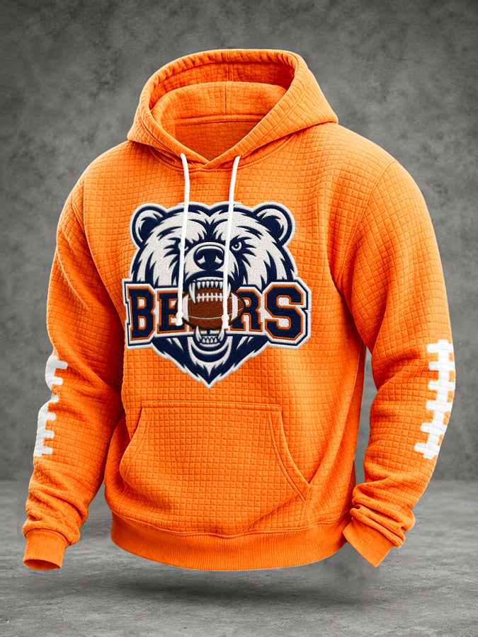 Men'S Football Printed Casual Hoodie