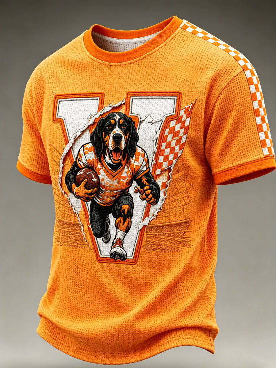 Men'S Football Print Waffle T-Shirt