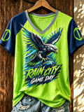 Women'S Football Match Day Printed T-Shirt