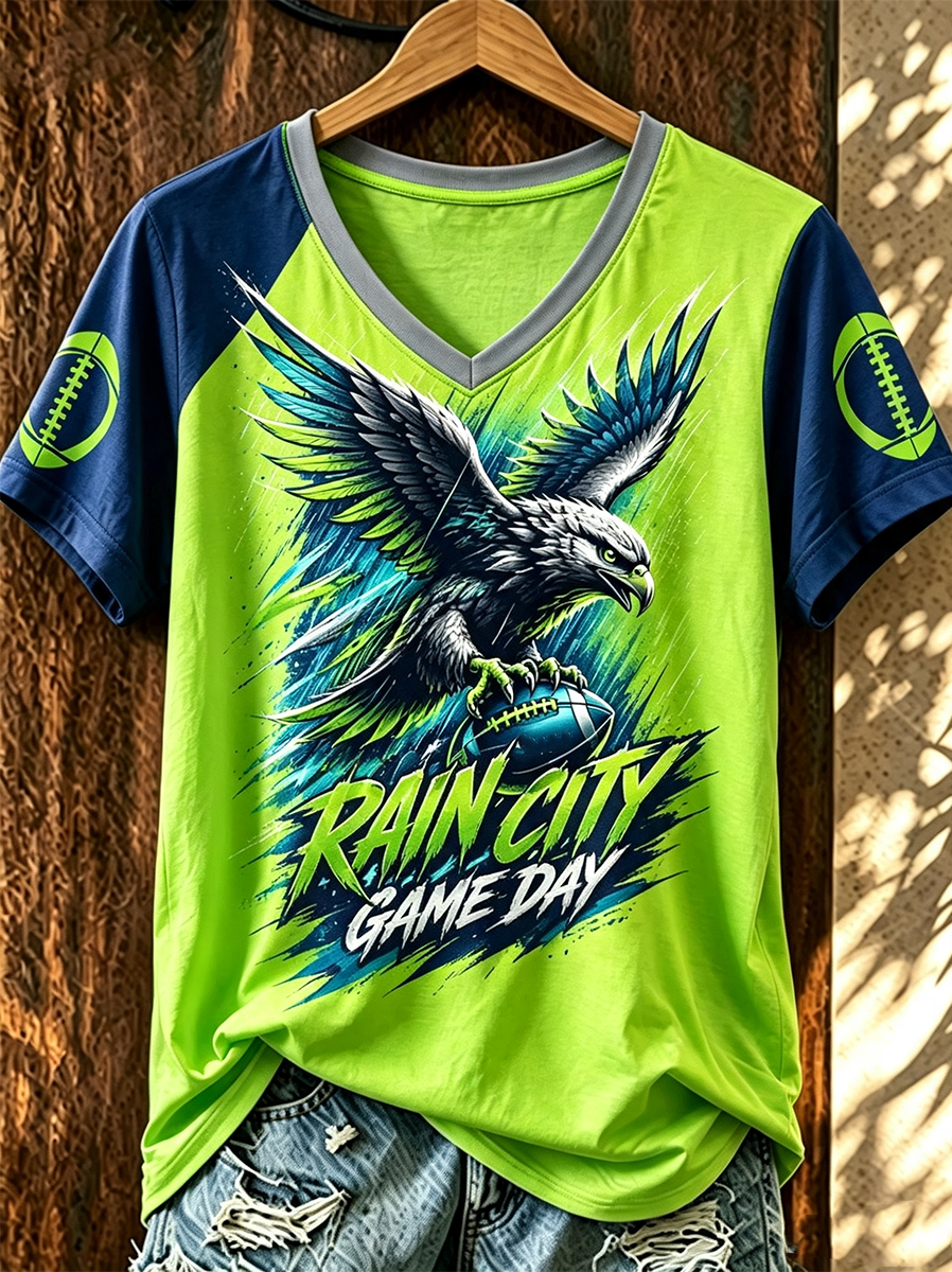 Women'S Football Match Day Printed T-Shirt