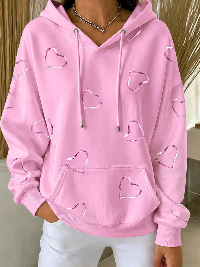 Women's Leisure Art Love Hoodie