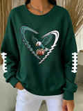 Women'S Football Print Casual Sweatshirt