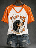 Women's Football Commemorative Printed Casual T-Shirt