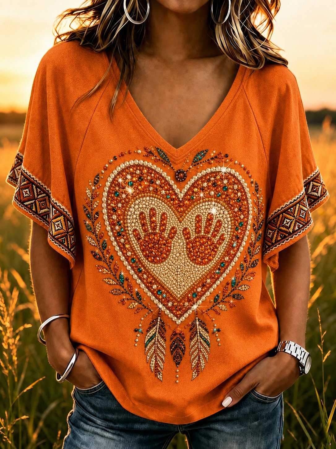 Women's National Day For Truth And Reconciliation Printed Top