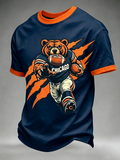 Men'S Football Fan Print Casual T-Shirt