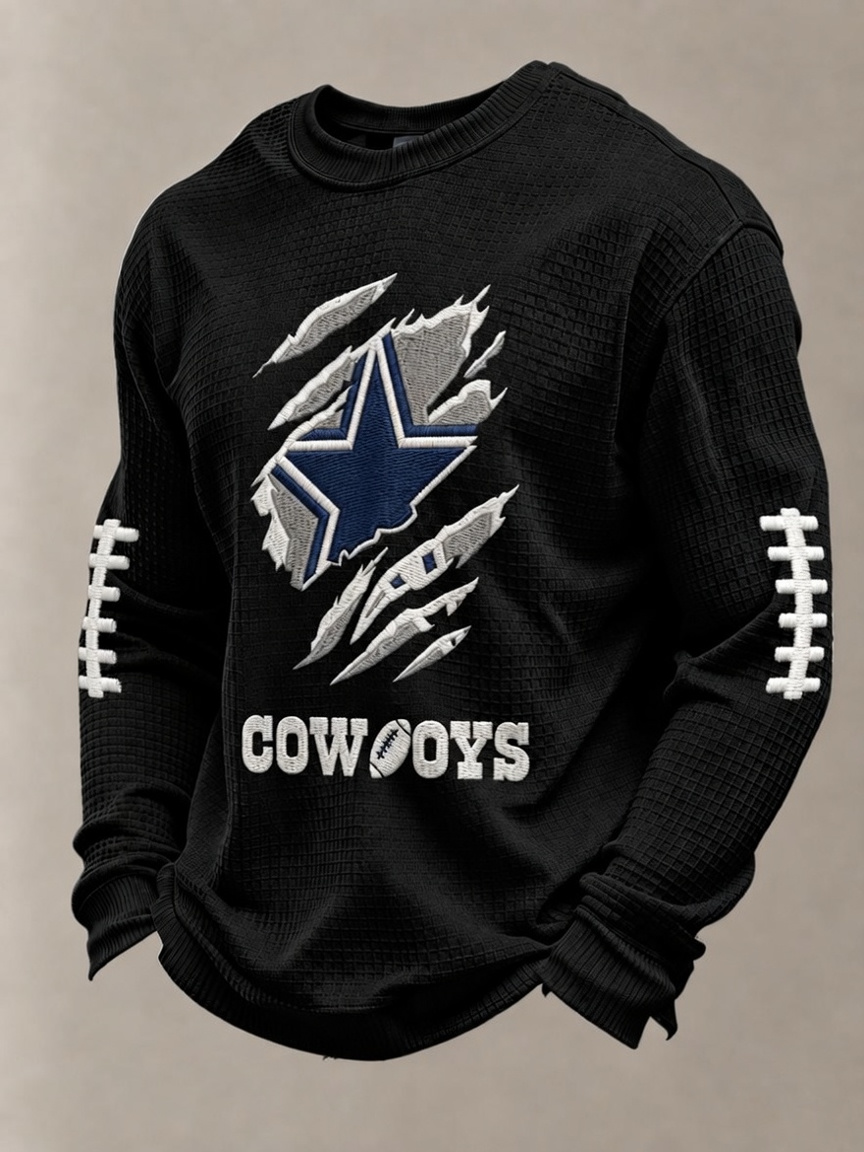 Men'S Retro Football Waffle T-Shirt
