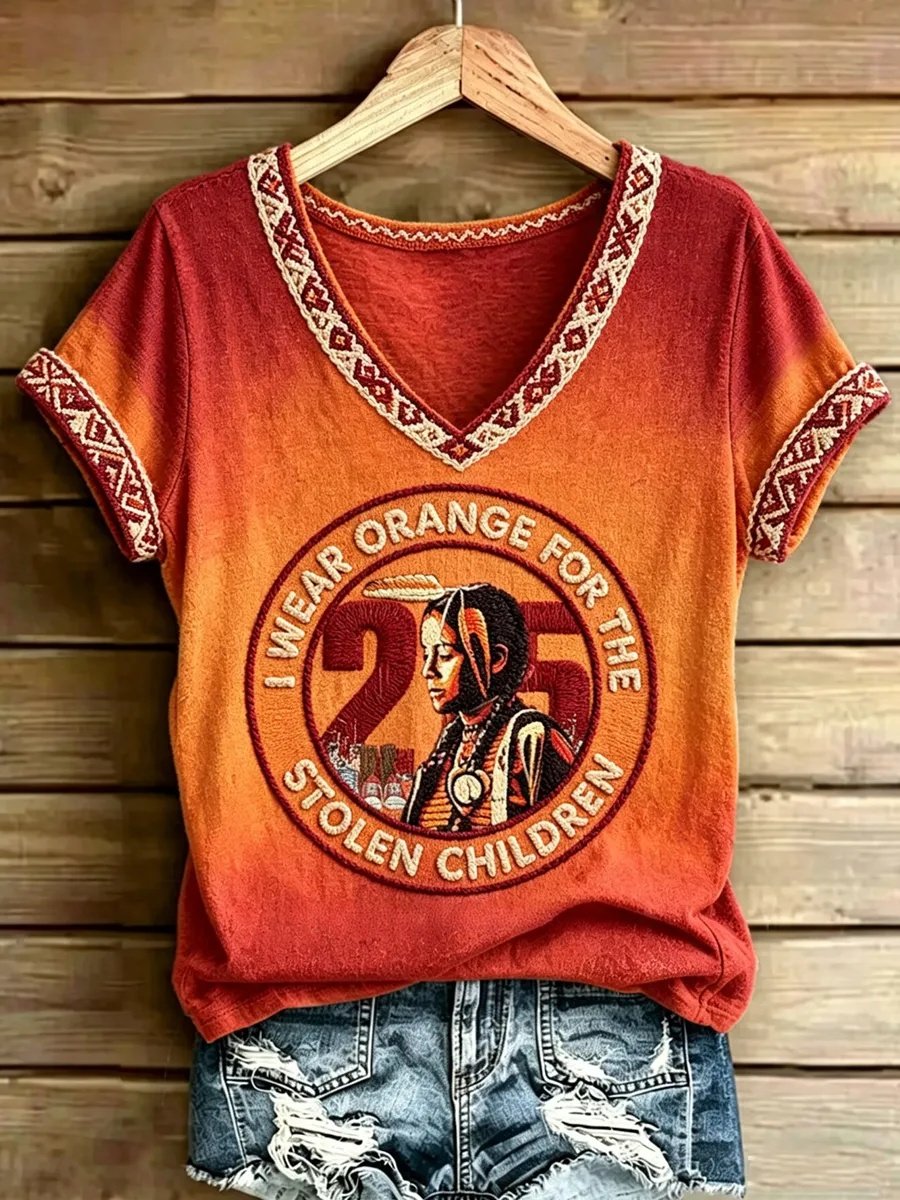 Women's Orange Shirt Day Print T-Shirt