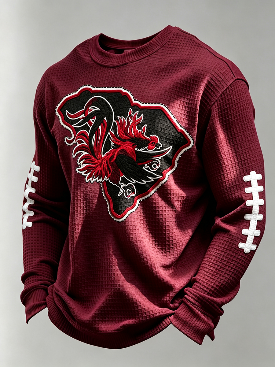 Men'S Football  Printed Waffle T-Shirt