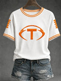 Women's Football Sports Printed T-shirt