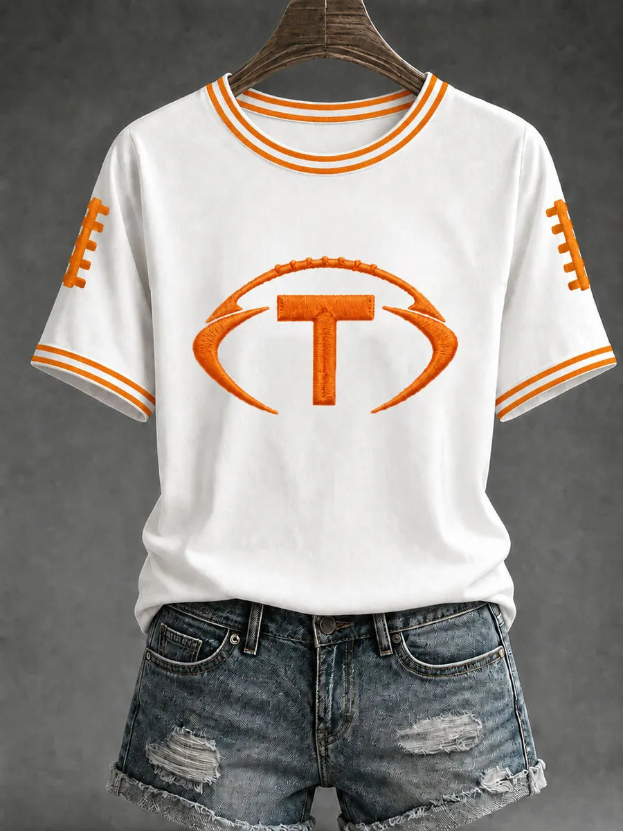 Women's Football Sports Printed T-shirt
