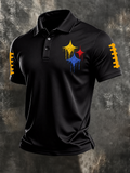 Men'S Football Printed Polo Shirt