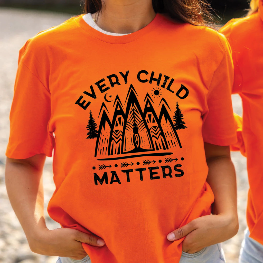Every Child Matters Mountain Orange Native American Unisex T-shirt/Hoodie/Sweatshirt