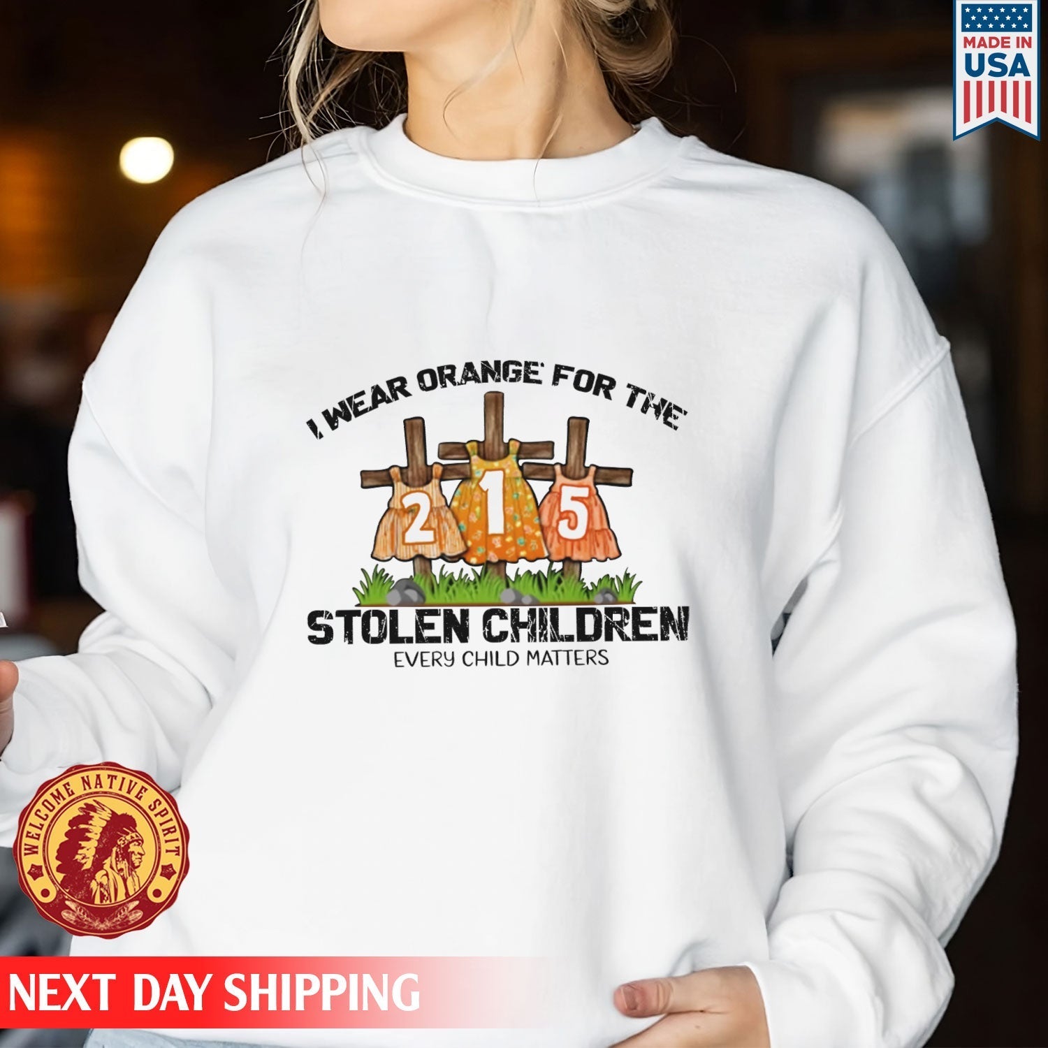 Every Child Matters I Wear Orange For The 215 Stolen Children For Orange Shirt Day Unisex T-shirt/Hoodie/Sweatshirt