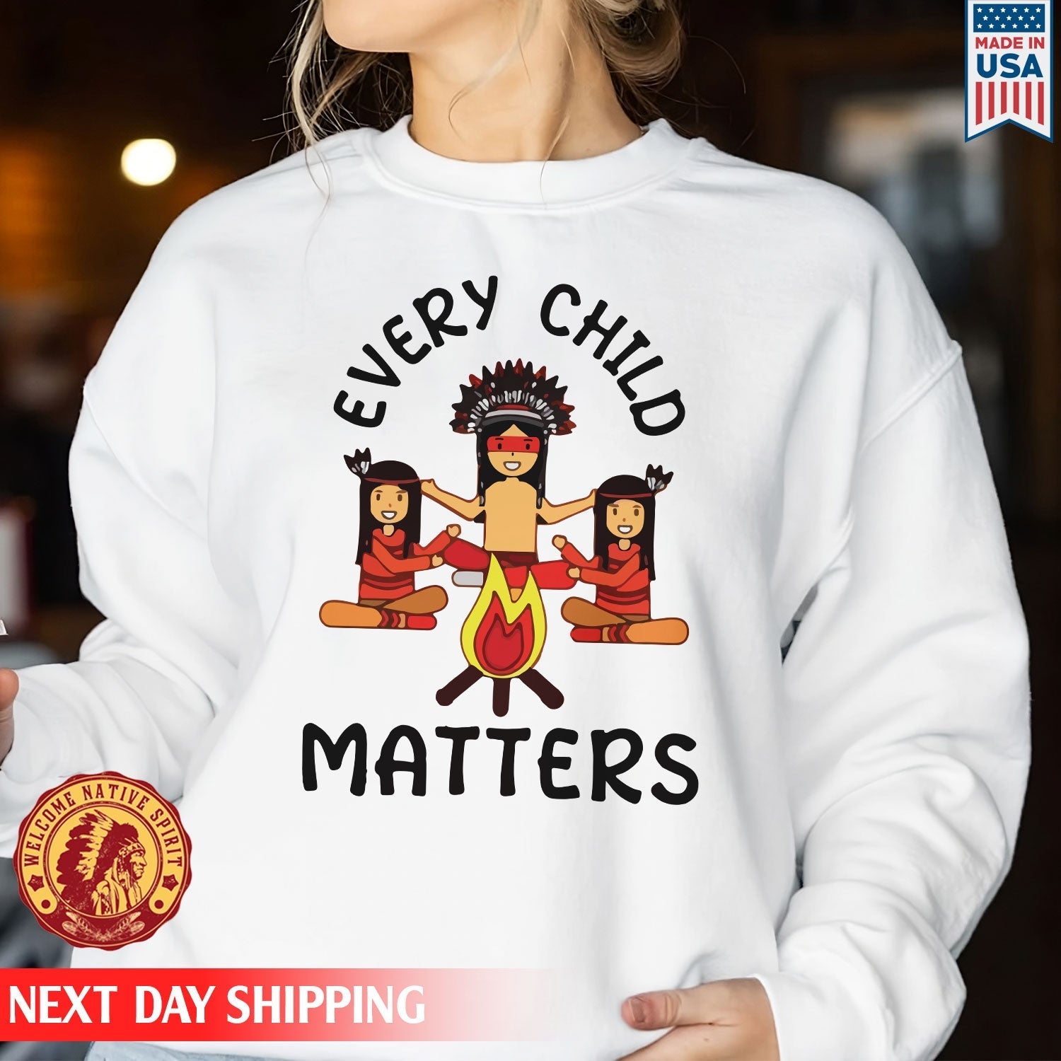 Every Child Matters Indigenous Awareness Children Together Orange Shirt Day Unisex T-shirt/Hoodie/Sweatshirt