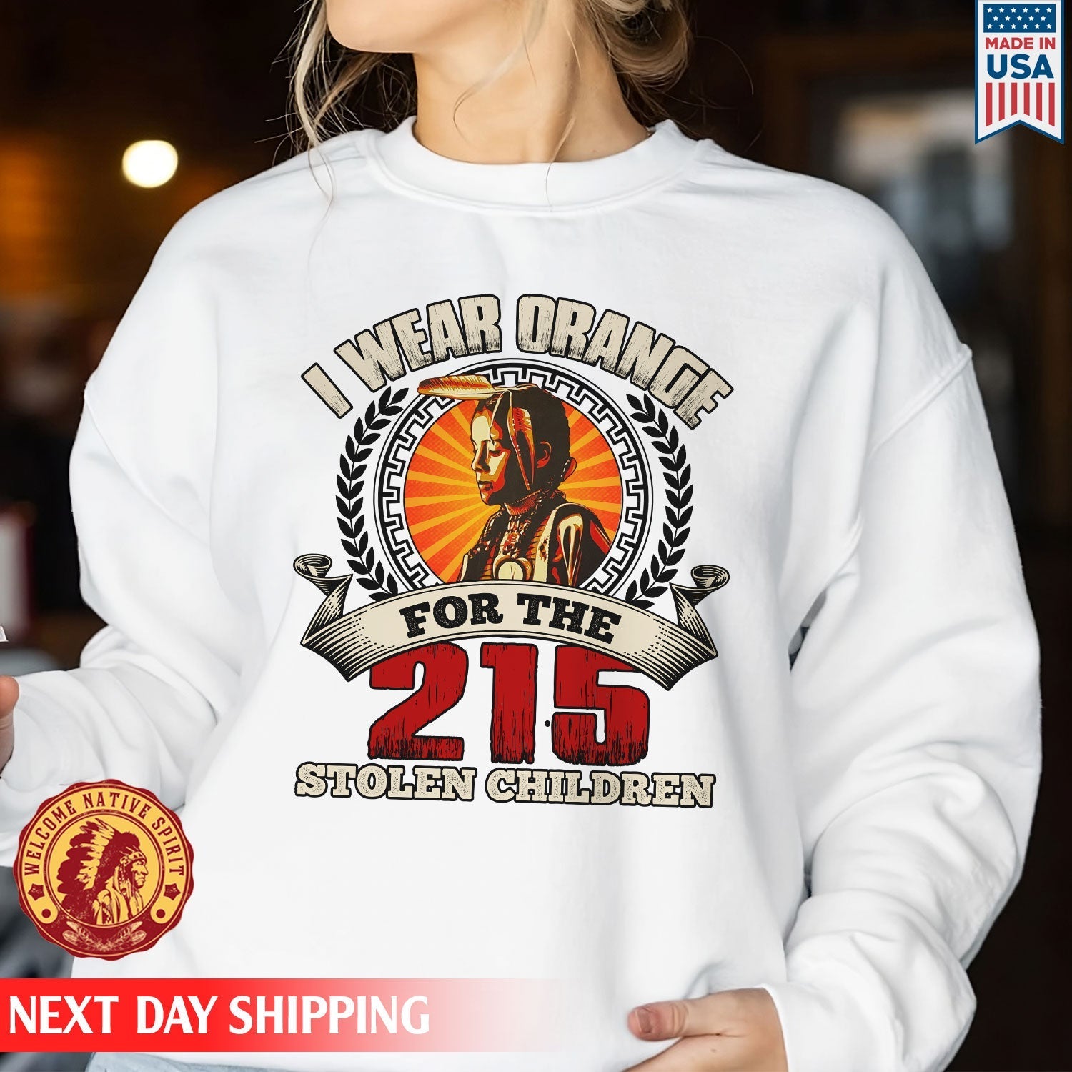 Every Child Matters I Wear Orange For The 215 Stolen Children Orange Day Unisex T-shirt/Hoodie/Sweatshirt