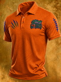 Men'S Retro Rugby Collar Polo T-Shirt