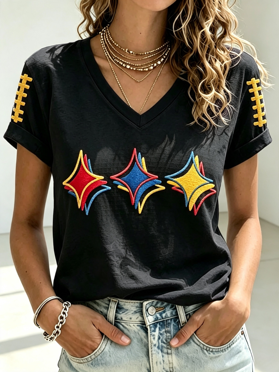 Women's Football Printed Casual Sweatshirt