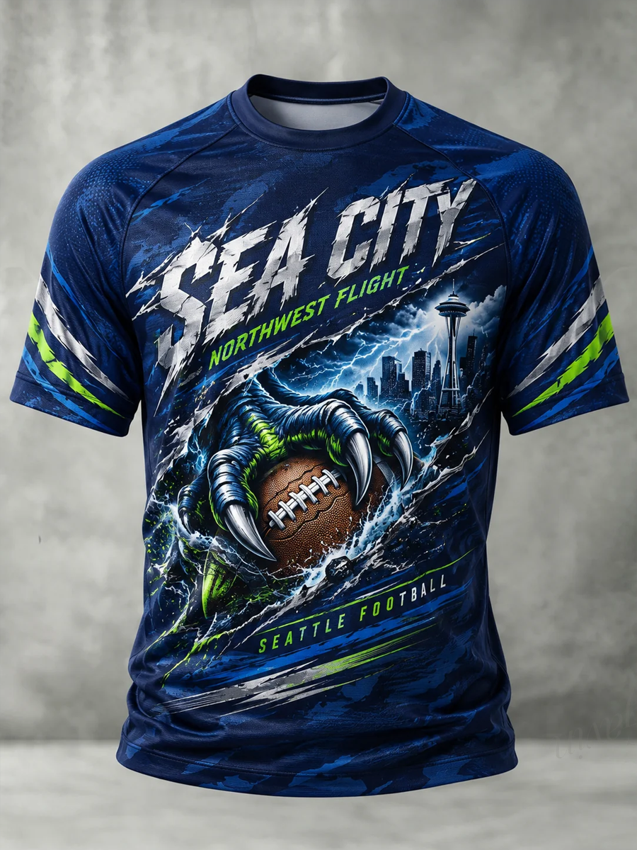 Men'S Football Game Print T Shirt