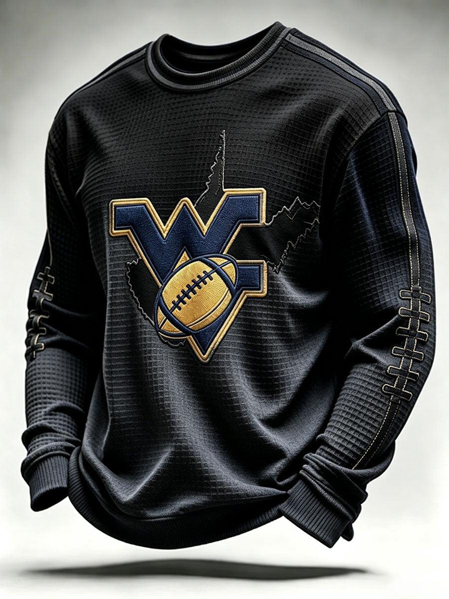 Men'S Football Printed Waffle T-Shirt