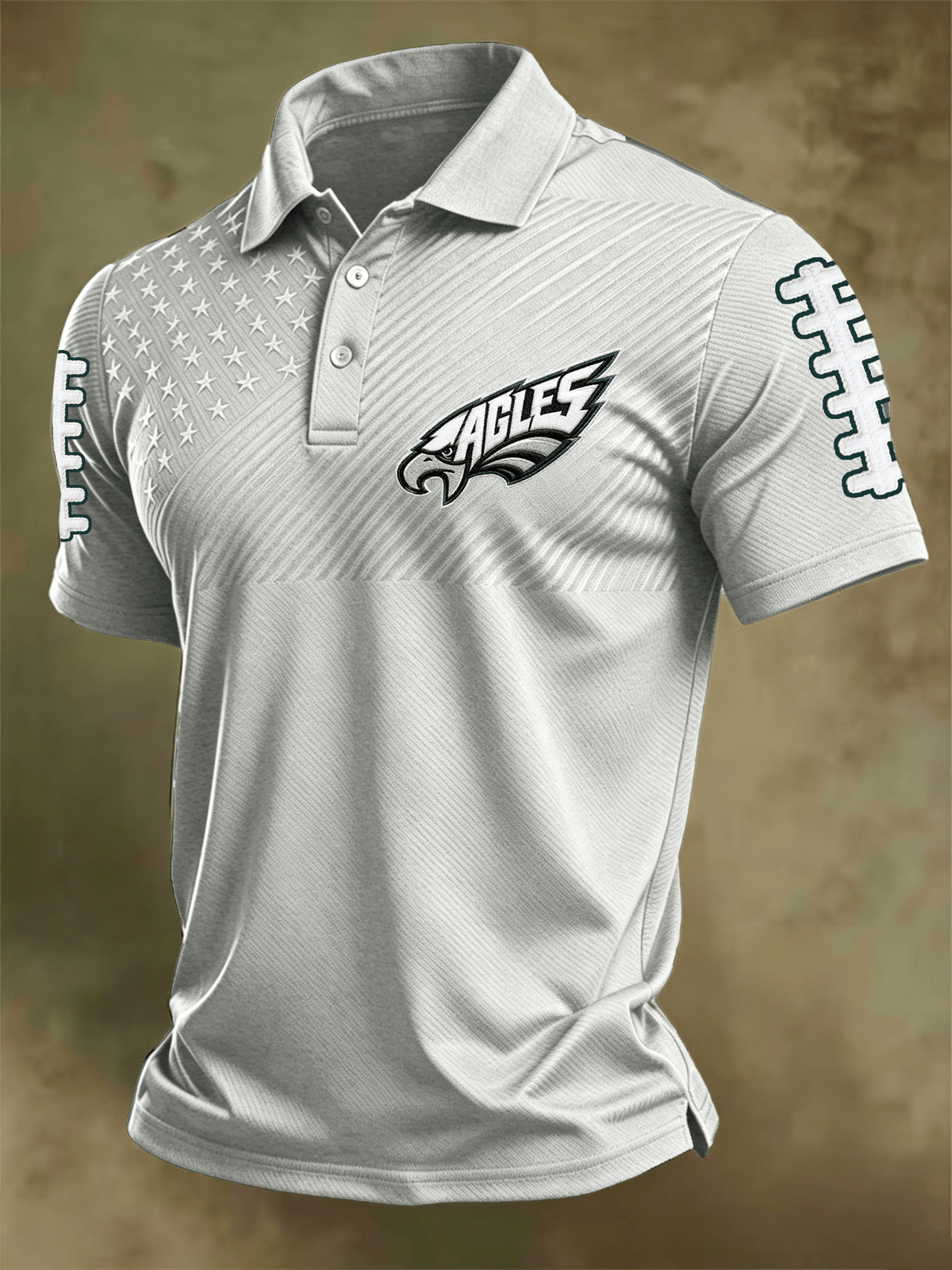 Men'S Football Casual Printed Polo Shirt