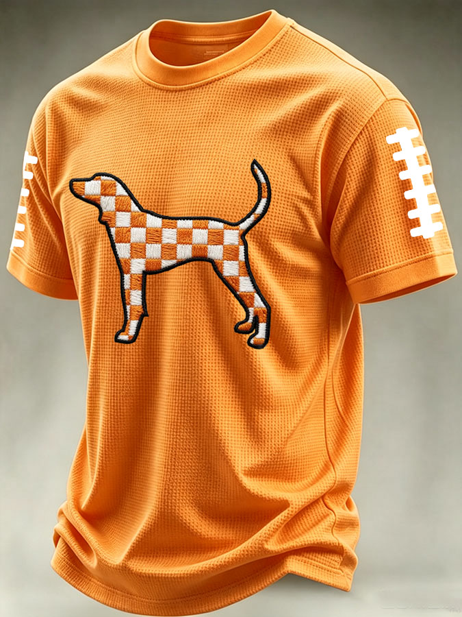 Men'S Football Print Waffle T-Shirt