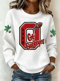 Ladies' Football Fan Casual Waffle Hoodie