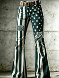 Women's Football Printed Denim Pants