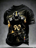 Men's Football printed short sleeved T-shirt