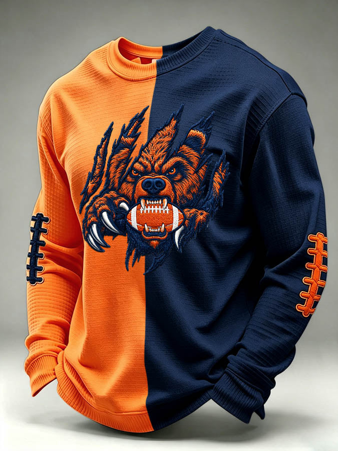 Men'S Football Printed Waffle T-Shirt