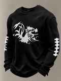 Men'S  Football Print Waffle T-Shirt