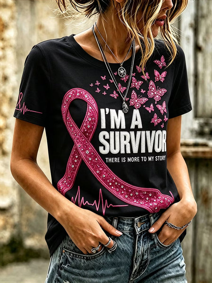 Women's Retro Survivor Print T-shirt