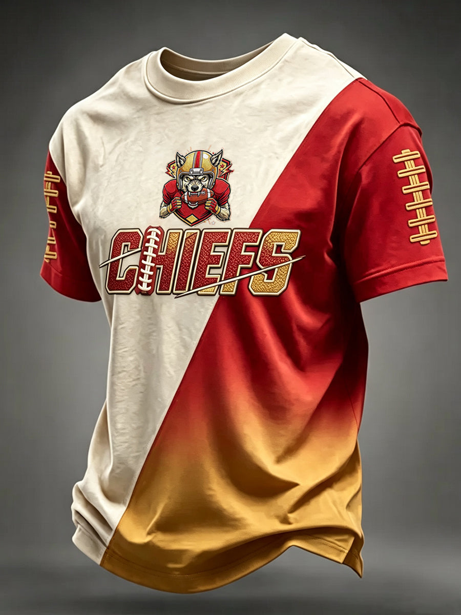 Men'S Football Fan Printed T-Shirt