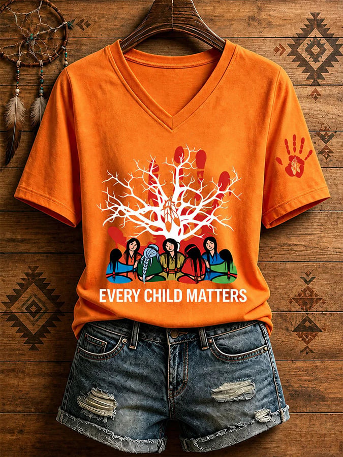 ❤️Buy 3 Get 20% Off❤️Women'S Orange Shirt With Daily Print T-Shirt