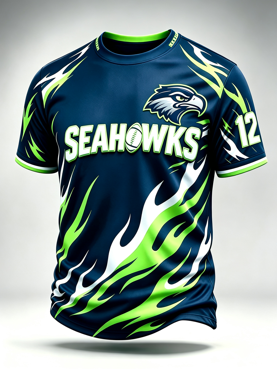 Men'S Football Game Print Casual T-Shirt