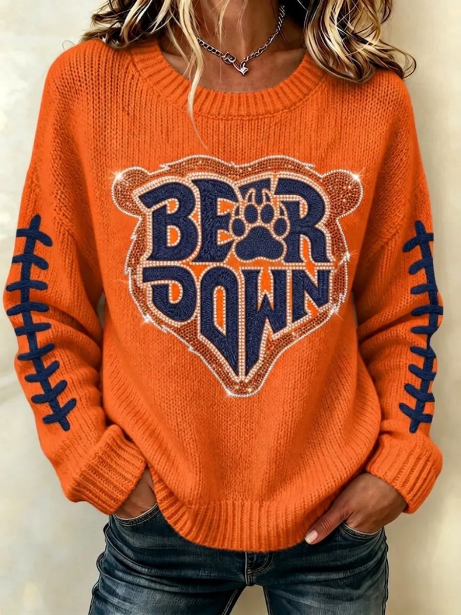 Women'S Footbal Print Casual Sweatshirt