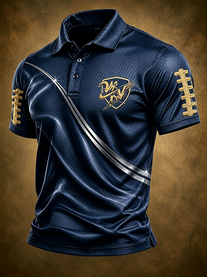 Men'S Football Printed Polo Shirt