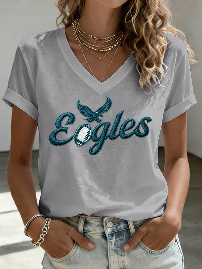 Women's Football Printed Casual Sweatshirt