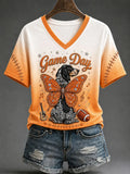 Women's Football Commemorative Printed T-Shirt