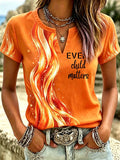 ❤️Buy 3 Get 20% Off❤️Women's Retro Orange Shirt Day Print T-shirt